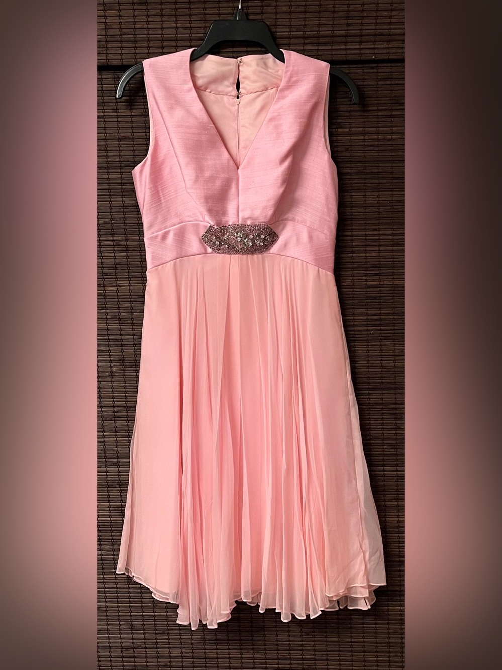 Vintage 50s Pink Chiffon Party Dress Set Union Made Jackie O Glam Size 4